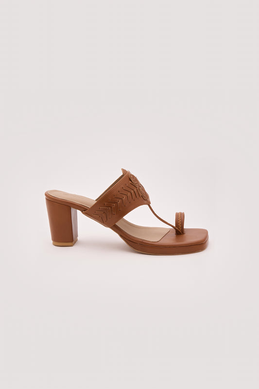 Myra Kolhapuri Heels(Tan)