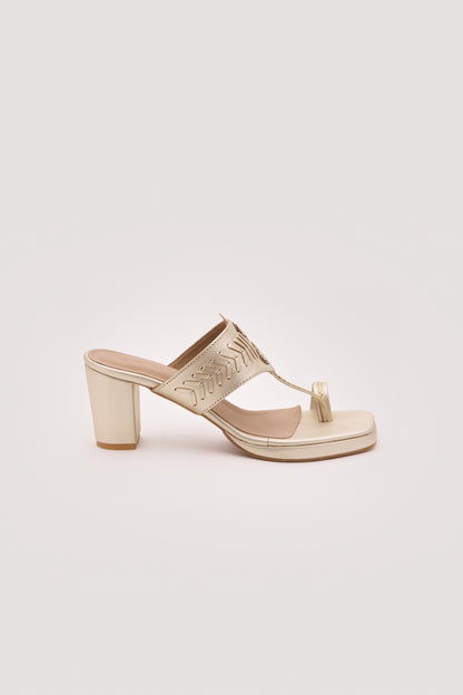 Myra Kolhapuri Heels(Gold)
