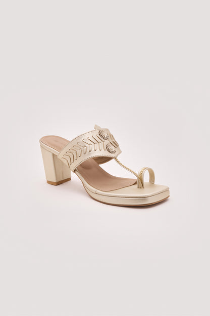 Myra Kolhapuri Heels(Gold)