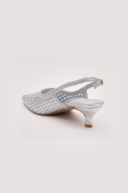 Vyra Weave Kitten Heels