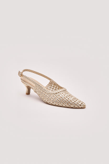 Vyra Weave Kitten Heels