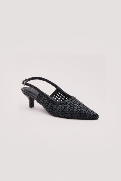 Vyra Weave Kitten Heels