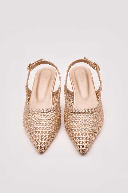 Vyra Weave Kitten Heels