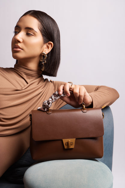 AUREN Scarf Top Handle Bag